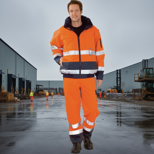 Veste de sécurité haute visibilité PLANAM taille M, orange/bleu marine, imperméable - Product Image 3