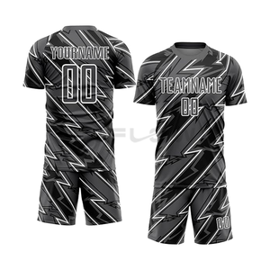 Logo imprimé par sublimation personnalisé 100% maillot de football en tissu polyester respirant séchage rapide fit kit de football américain vendeur chaud - Product Image 5
