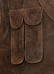 Chaleco de cuero de búhos de Color marrón con bolsillos, a la moda, diseño personalizado, Vintage, marrón - Product Image 4
