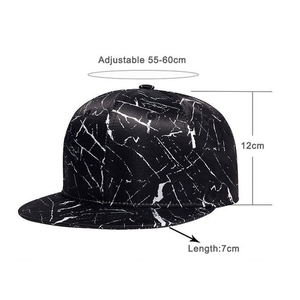 High Quality 6-Panel Snapback <b>Hat</b> Fashionable Hip Hop Unique <b>Black</b>/<b>White</b> Color Blending Custom Logo High Print Made Vietnam - Product Image 6