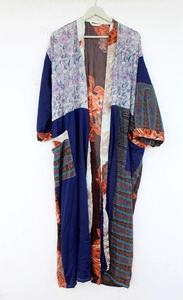 Kimono Robe Bata de seda Estilo vintage Bata de seda para mujer - Product Image 3