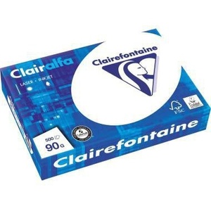 Clairefontaine CLAIRalfa Papel Multifuncional DIN A4 90g/m² Blanco Brillante para Copiar, 500 Hojas/Paquete - Product Image 1