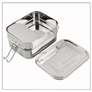 Lonchera de Acero Inoxidable de Doble Nivel a Prueba de Fugas, Contenedor de Refrigerios de 1500 ml de Capacidad, Almacenamiento Rectangular Portátil para Bebés y Cocina - Product Image 3