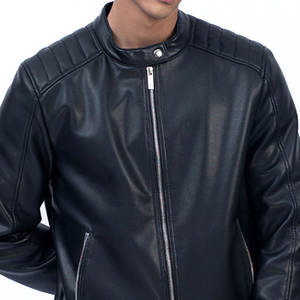 Chaqueta de Cuero para Hombre, Resistente, para Invierno, con Interior de Forro Polar Suave y Capa Exterior Resistente al Viento, Chaqueta de Cuero Moderna para Hombre - Product Image 5