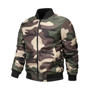 2024 Blouson d'aviateur réversible de camouflage cool de grande taille avec logo personnalisé brodé 100% polyester Streetwear - Product Image 1