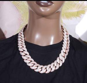 Luxury Rose Gold Plated Moissanite Pendant <b>Necklace</b> for Men Custom 925 <b>Sterling</b> <b>Silver</b> Iced Hip Hop Jewelry Gift - Product Image 5