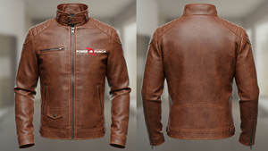 Blouson en cuir double face pour homme, coupe ajustée, style moto, col montant, logo personnalisable, imperméable, respirant, délavé, automne/hiver - Product Image 6