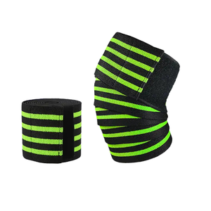 Wholesale Customized Long <b>Compression</b> Nylon <b>Knee</b> Wraps Heavy Duty Elastic <b>Support</b> for Bodybuilding Training Weightlifting - Product Image 2