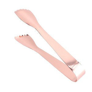 Pinzas de hielo de acero inoxidable 100% con acabado de oro rosa, pinzas de hielo con dientes para azúcar en hielo, fabricante - Product Image 1