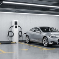Cargador de Vehículos Eléctricos de Nivel 2 de 44 kW, Estación de Carga Rápida Comercial, Cargador Inteligente OCPP para Automóviles, 22 kW Tipo 2, 4G, 7 kW Monofásico