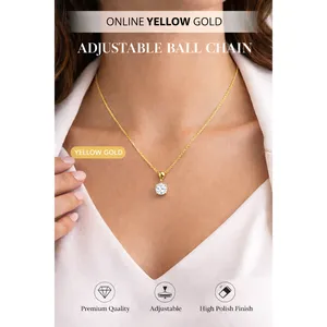 Collier Chakralume pour femme, style bohème, en argent sterling 925 poli, chaîne réglable de 0,35 mm, avec boule coulissante de 4-5 mm et fermoir mousqueton - Product Image 3