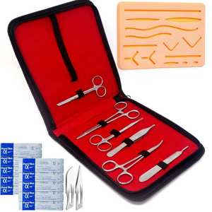 Kit de Sutura de Práctica de 27 Piezas para Estudiantes de Medicina Veterinaria, Juego de Instrumentos Quirúrgicos Marca SURGINEXA, Acero, Especie Objetivo: Caballo - Product Image 4