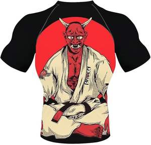 RashGuard personnalisé imprimé par sublimation Mma Rushguard Bjj OEM Mma Rashguard pour hommes Rashguard à manches courtes - Product Image 6