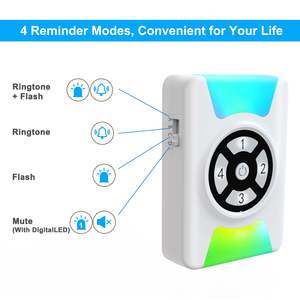 Sensor de alarma de puerta inalámbrico Daytech, sistema de alarma de intrusión de ventana y puerta, timbre de alerta estroboscópica emisor de luz - Product Image 2