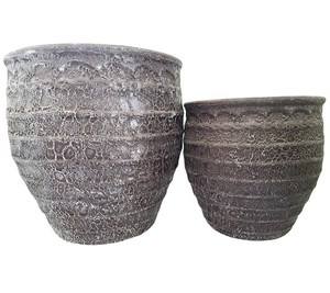 Maceta Grande de Fibra de Vidrio para Exteriores [Jason], Venta al por Mayor, Maceta de Polystone Atlantis Fiberstone - Product Image 1