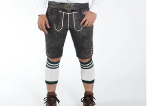 Auténticos pantalones cortos bávaros de Cuero 100% de primera calidad de secado rápido y transpirables con bolsillos elegantes decoración precio al por mayor - Product Image 6
