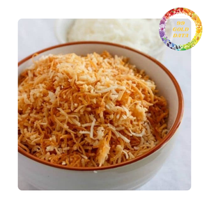 Copos de coco tostados con etiquetas OEM |   Sabor dulce ligero y textura crujiente |   Perfecto para decorar té con leche y hornear - Product Image 3