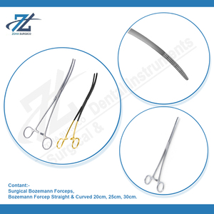 Bozeman 20cm Fórceps de vendaje uterino manual Instrumentos quirúrgicos básicos Acero inoxidable Certificado CE Fabricado en Pakistán - Product Image 4