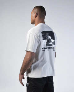 เสื้อยืดคอกลมสำหรับผู้ชายผ้าคอตตอนซัก230กรัมคอกลมทรงหลวมพิมพ์ลายได้ตามต้องการ - Product Image 4