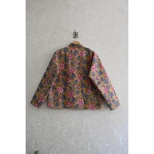 Veste matelassée traditionnelle en coton tissé avec imprimé en blocs, fermeture à boutons, manches longues, écologique, réversible, chaude pour l'hiver, faite à la main - Product Image 4