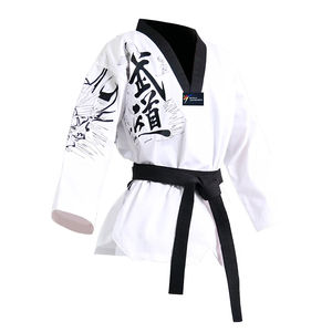 Uniforme de Taekwondo de algodón unisex al por mayor con logotipo personalizado bordado cómodo ropa de artes marciales - Product Image 6