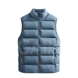 Precio bajo, alta calidad, logotipo personalizado impreso, chaleco acolchado para hombre, chaleco acolchado personalizado de talla grande para hombre - Product Image 1