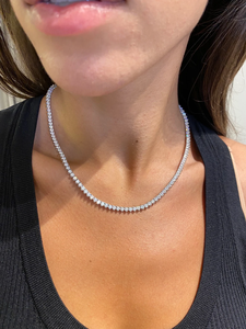 Exclusive Offer IGI Certified <b>VVS</b> Lab Grown <b>Diamond</b> 14k Solid Gold Tennis <b>Chain</b> Necklace Premium Jewelry From India Manufacture - Product Image 4