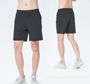 Pantalones Cortos Deportivos para Hombre, Doble Capa, Transpirables, 100% Algodón, Secado Rápido, Cintura Media, Cierre con Cordón, para Deportes al Aire Libre - Product Image 1