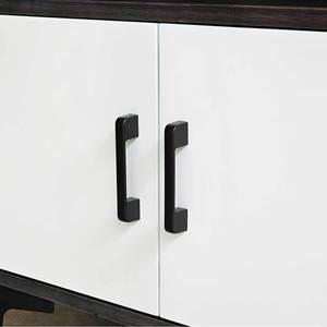 90x40x90cm Midcentury Modern Rubber Wood Dining Room Cabinet with Iron Legs and <b>Storage</b> TPA001 Furniture - Product Image 6
