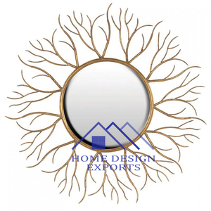 Iron Framed Wall <b>Hanging</b> <b>Mirror</b> for Living Room Decor Latest Design Cheapest Price Antique Gold Sunburst Framed <b>Mirror</b> for Sale - Product Image 6