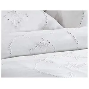 Embroidery Duvet Cover Set Embroidery White Design Luxury Cotton Sateen Duvet Bedding Sets With Pillowcases for Home Wedding
