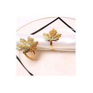 Anillo de servilleta de Metal chapado en oro hecho a mano, forma de triángulo, venta al por mayor, anillo de servilleta decorativo de bajo precio - Product Image 4