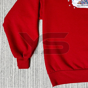 Sweat-shirt à col rond uni en gros - Polyester/coton, impression sérigraphique et transfert thermique, logo personnalisé - Product Image 6