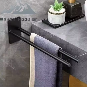 Wayon Rak Handuk Putar Dinding Stainless Steel 2 Lengan, Rak Hemat Ruang Kamar Mandi - Product Image 4