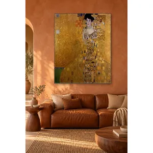 Fida Klimt Portrait d'Adele Bloch-Bauer avec impression sur toile à motifs dorés - Product Image 2