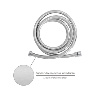 Extendable Stainless Steel Shower Hose 1.7 to 2.0 Meters with Brass Accessories - Product Image 4