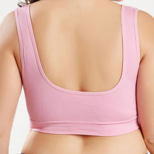 2024 nouveau soutien-gorge de sport rose de haute qualité pour les femmes sans couture Yoga Fitness Gym porter séchage rapide grande taille respirant durable pour - Product Image 4