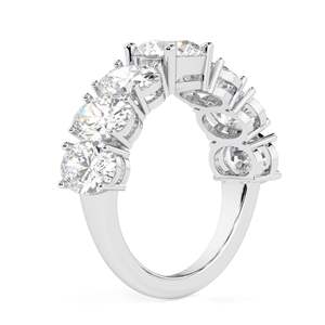 Anillo de Eternidad con 7 Diamantes de Corte Redondo para Mujer - Product Image 6