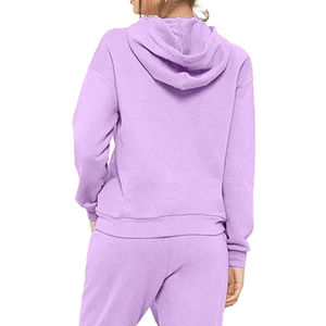 Conjunto Deportivo de Mujer para Invierno 2025, 2 Piezas, Sudadera con Capucha y Pantalones, Manga Larga, Informal, Cálido, 100% Algodón - Product Image 6