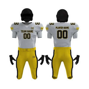 Uniforme de Fútbol Americano Talla Grande Transpirable Antibacteriano Absorbente de Humedad Diseño Sólido Conjunto de Manga Corta Logotipo Personalizado UPF 50 - Product Image 1