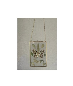 Cadre photo en verre métallique fini antique avec gravures florales Superbe charme vintage pour toute photographie - Product Image 4