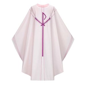 Service liturgique croix sacrée broderie unisexe prêtre tenue Polyester tissu élégant confortable Chasuble Robes - Product Image 2