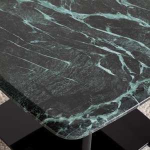 Mesa auxiliar moderna de forma cuadrada superior de cristal con base de metal, perfecta para sala de estar, cafetería, oficina y espacios elegantes de la India - Product Image 4