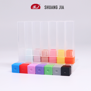 SHUANGJIA 1 pièce Support <span class=keywords><strong>vide</strong></span> coloré pour fraises à ongles 3/32\", Boîte de rangement pour fraises, Conteneur en plastique transparent, Accessoires pour ongles - Product Image 1