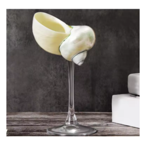 Exquisita copa de vino hecha a mano con Concha, respetuosa con el medio ambiente, para eventos y cenas en hoteles - Product Image 4