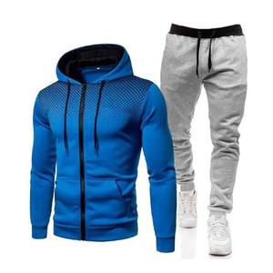 Nuevo conjunto de ropa deportiva informal para hombre, chaqueta de manga larga con cremallera, chándal con patrones sólidos y estampados para Fitness y correr en invierno - Product Image 6