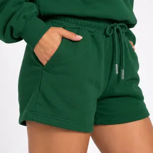 Conjunto de 2 piezas de punto de algodón para mujer, verde, con cuello en V, holgado, informal, con cordón y bolsillos, para primavera y verano - Product Image 5