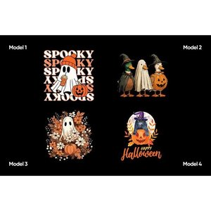 Sac réutilisable pour Halloween avec motif fantôme mignon, sac à bonbons recyclable - Product Image 3