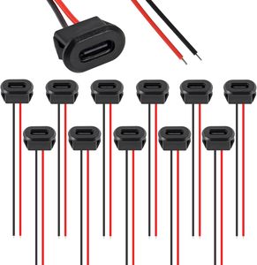 Nữ Chassis 2 Pin Type-C nữ ổ cắm kết nối không thấm nước jack sạc cổng với thẻ khóa 3A USB-C sạc cắm ổ cắm - Product Image 1