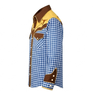 Camisa Vaquera Unisex de Manga Larga con Bordado Floral, Estilo Rodeo, Cierre de Botones, Corte Ajustado, Ribete en Contraste, 100% Algodón - Product Image 2